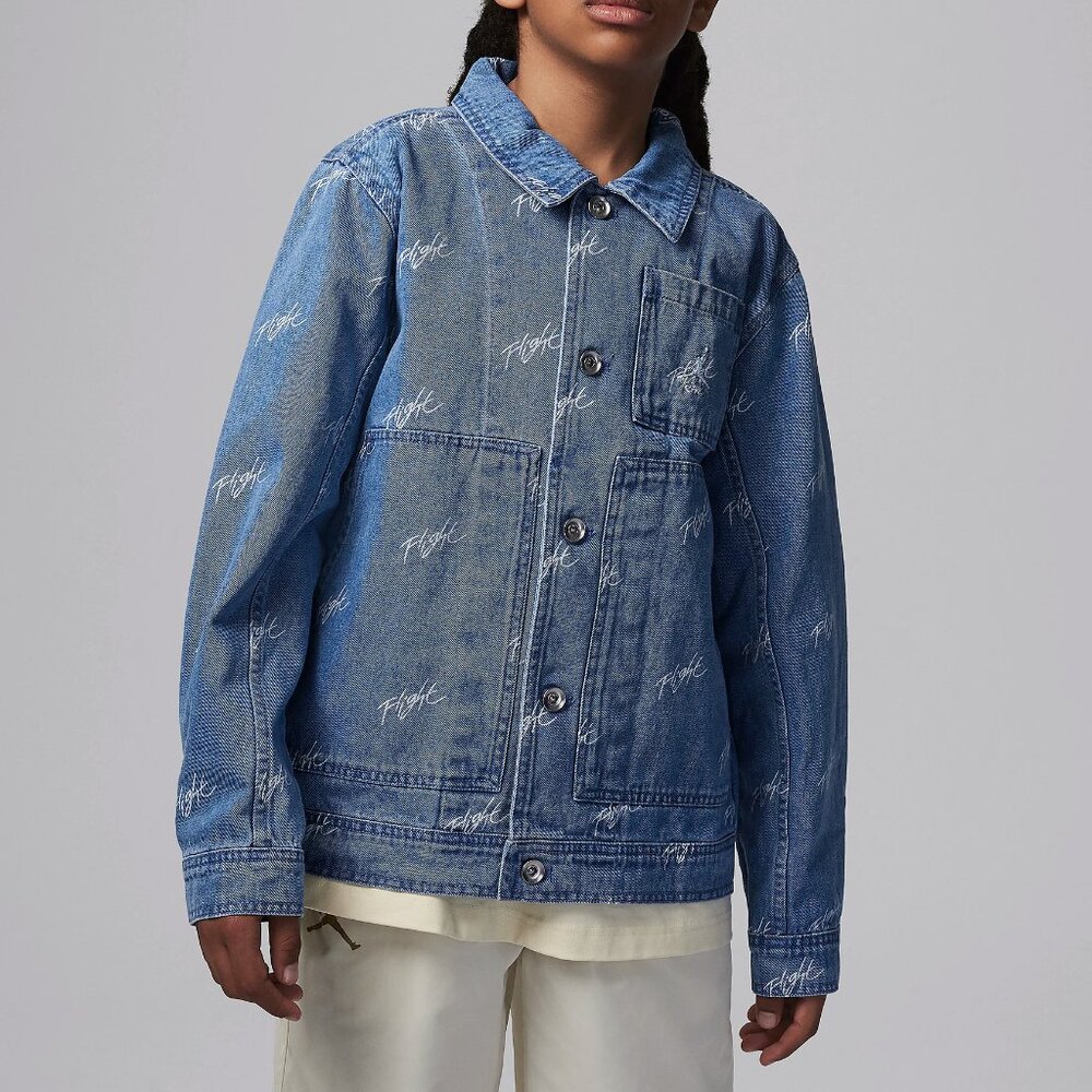 Denim Jordan Flight Heritage Big Kids' Jacket